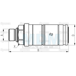 Coupling 3CFPV - female - 1/2 &quot;NPT