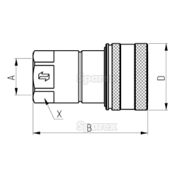 Ball valve - socket - 1/2 "BSP- NS