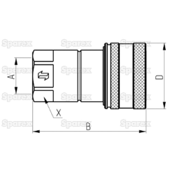 Ball valve - socket - 1/2 &quot;BSP- NS