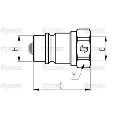 Ball valve - male connector - 1/2 &quot;BSP- NS