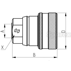 Bremskupplung - Muffe - 1/2"BSP - VF