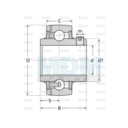 Bearing insert UCX 12