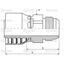 Anschlusszapfen JIC 9/16x18 DN8