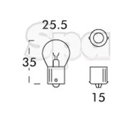 BULB-OSRAM BRAKE 24V 21W