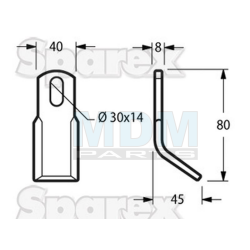 FLAIL FERRI 40X8MM