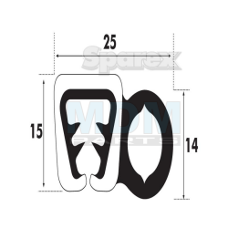 Dichtungsgummi 5 mm (1Mtr.)