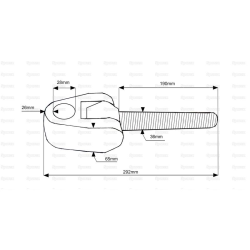 Cardan joint 28mm M36 thread