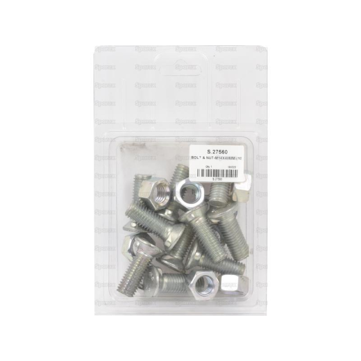 BOLT & NUT-M14X40MM (10)