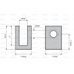 Cylinder welding fork 20mm