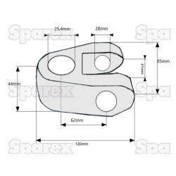 Cardan joint 25mm CNH