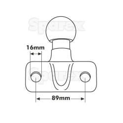 Ball head K50 with flange