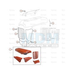 Cover set MF35, 35x (3 cyl.)