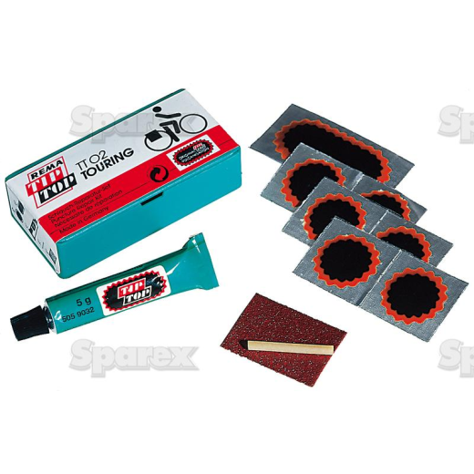 Assortment of bicycle repair kits