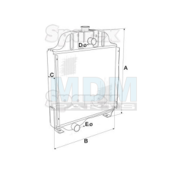 Cooler Case I / H backhoe loader