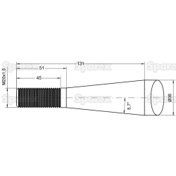 Ladezinken M20x1,5 L&auml;nge 680mm