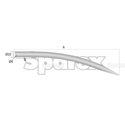 Bent prongs (bolt fastening)