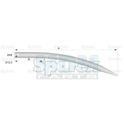 Bent prongs 800mm