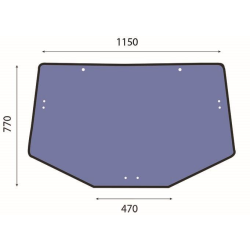 Glass John Deere 6000 10 20 30 Rear Window Upper