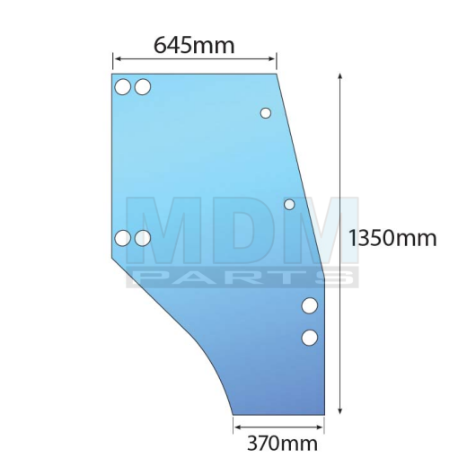 Glass Door RH Window 8 Holes Deutz Agroprima