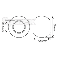 Lower Link Ball Cat 2/3 57mm OD 36.5mm ID