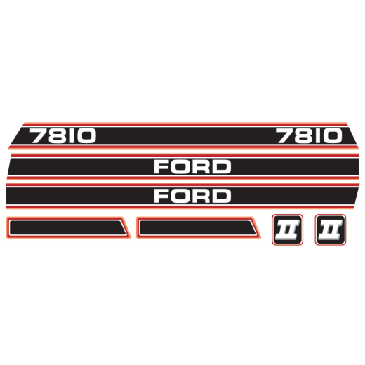 Decal Kit Ford 7810 Series 3 Red & Black