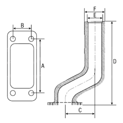 Abgaskrümmer für Case IHC® Ref. Teile...