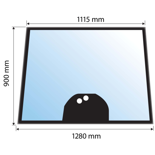 Glass Massey Ferguson 5400 Series Windscreen