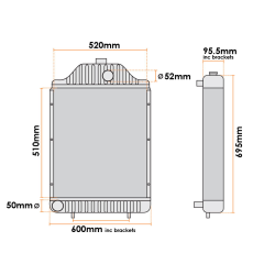 Radiator Massey Ferguson 3070 3080 3085 3090