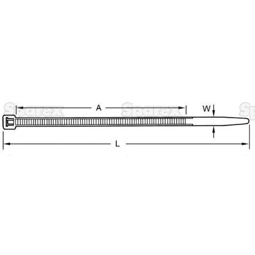 CABLE TIE-300X4.8MM-WHITE