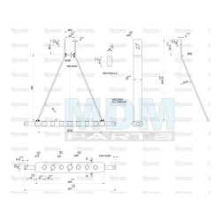 DRAWBAR HITCH SYSTEM CAT1 537MM