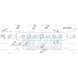 DRAWBAR HITCH SYSTEM CAT1 537MM