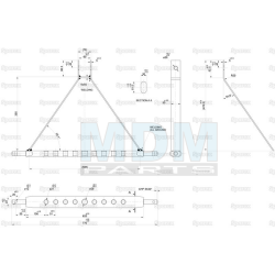 DRAWBAR HITCH SYSTEM CAT1 770MM