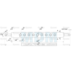 DRAWBAR HITCH SYSTEM CAT1 770MM