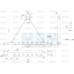 DRAWBAR HITCH SYSTEM CAT2 900MM