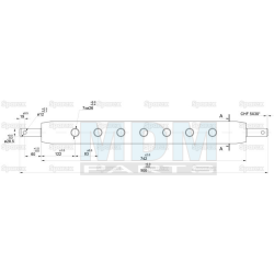 DRAWBAR HITCH SYSTEM CAT2 900MM