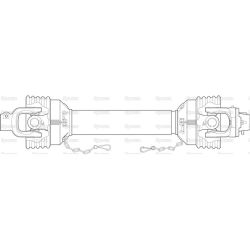 Cardan shafts complete - Weasler, length (Lz): 1360mm, 1 3/8