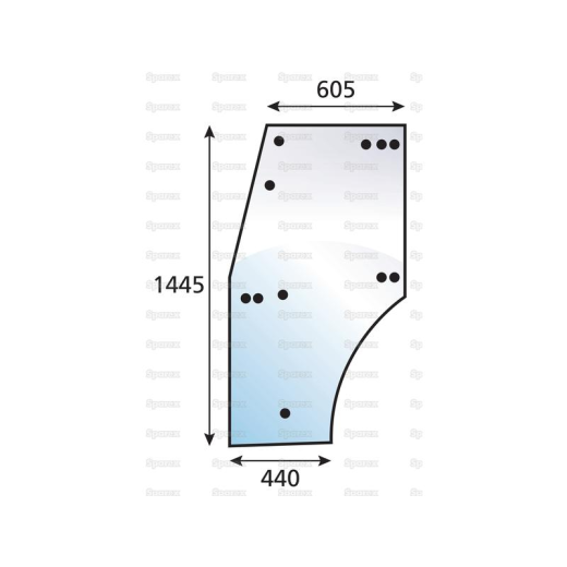 Complete door glazing