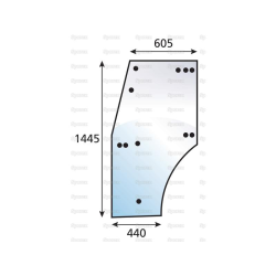 Complete door glazing