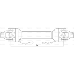 Cardan shafts complete - Sparex, length (Lz): 1010mm, 1 3/8 x