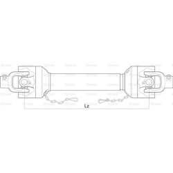 Cardan shafts complete - Sparex, length (Lz): 1510mm, 1 3/8 x