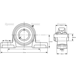 BEARING PLUM. BLOCK UCP203