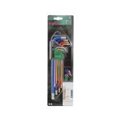 9 Piece Colored Extra Long Ball End Hex