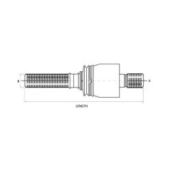 Axial joint M20| M22 190mm case