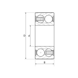 Angular contact ball bearing 3306