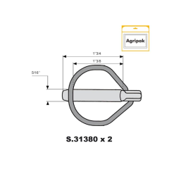 AGRIPAK L/PIN SAFETY 7.5 MM