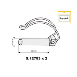 AGRIPAK PIPE L/PIN 4.5 X 32 MM