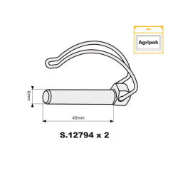 AGRIPAK PIPE L/PIN 6 X 40 MM