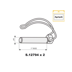 AGRIPAK PIPE L/PIN 6 X 40 MM