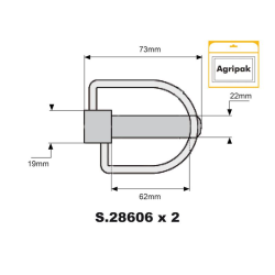 AGRIPAK L/PIN &amp; CHAIN 19MM