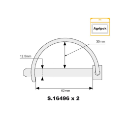 AGRIPAK STABILISER PIN 12MM